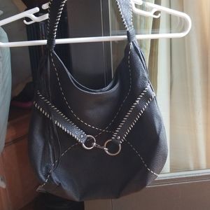 Leather Shoulder bag .